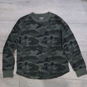 Old Navy Boys Green Camo Shirt